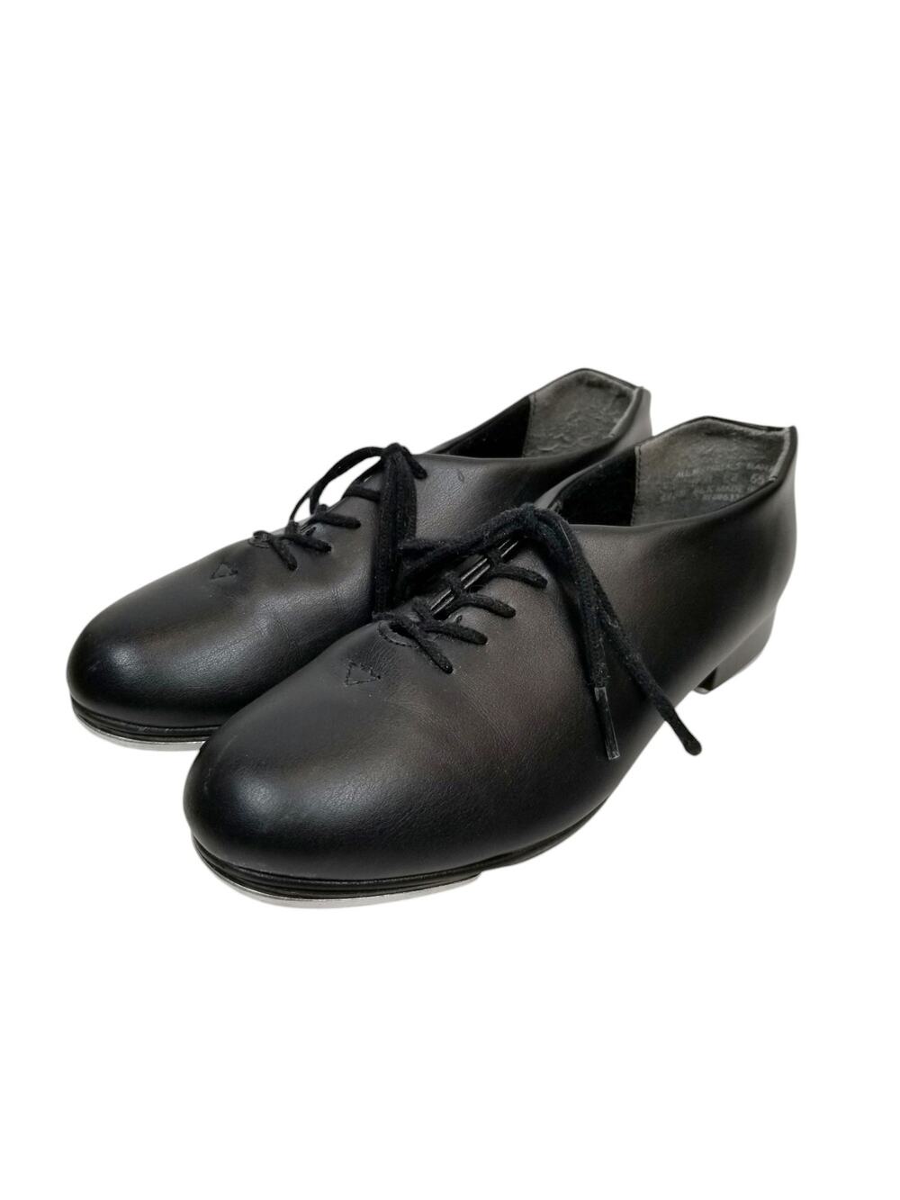 Capezio Tic Tap Toe Oxford Unisex Boys Girls Tap Shoes Black Faux Leather Size 3